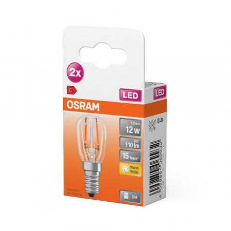 OSRAM E14 LED Special T26 10 300° Filament Licht schmal 2,2W wie 10W warmweiß - auch Kühlschrank geeignet